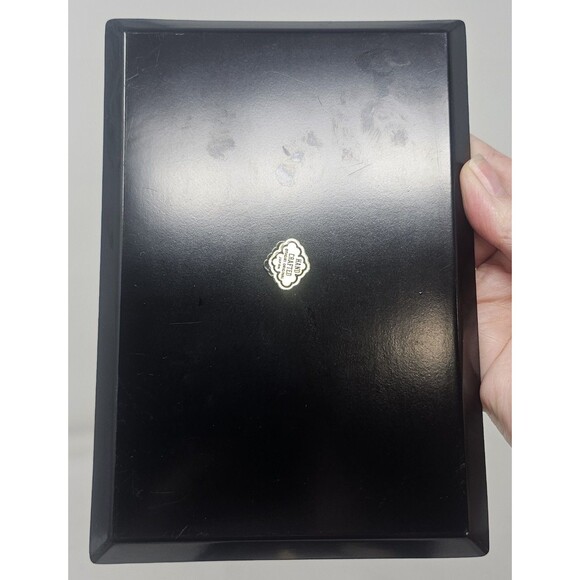 Vintage Otagiri Japanese Lacquerware Serving Trinket Tray Fans Floral Motif Set - Picture 7 of 12